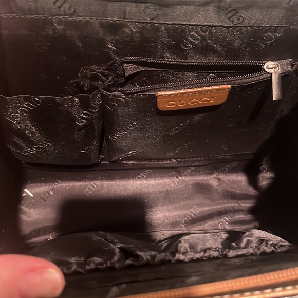 VINTAGE 1960’s Gucci black and brown leather shoulder bag - Picture 6 of 6